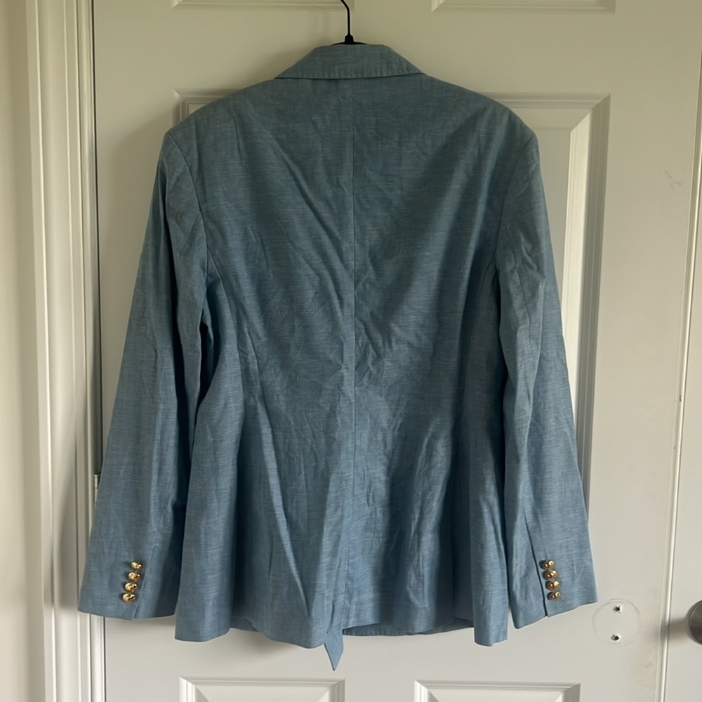 NWOT  Polo Ralph Lauren Chambray Double Breasted Blazer Size 10 - Picture 7 of 10